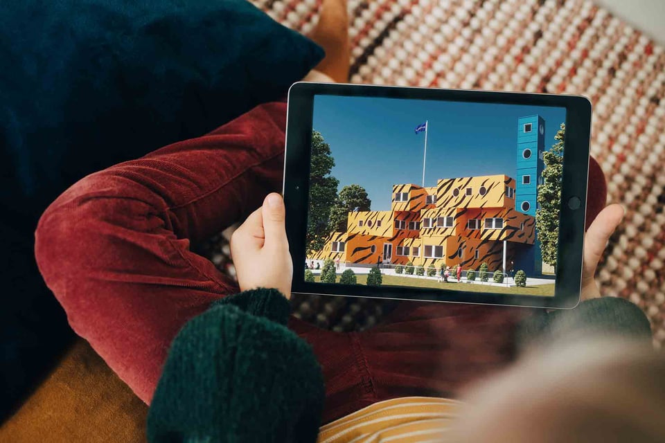 Een ontwerp van een fantasievolle school
